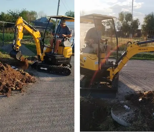 PNY-ME-17B Mini Excavator Delivered to Russian Client, Site Operation Test